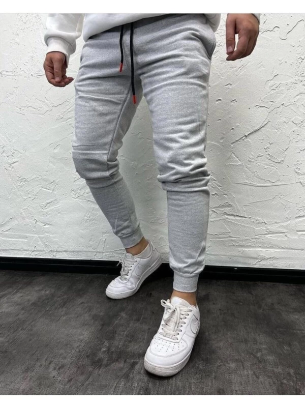 Unisex Gri Slim Fit Eşofman