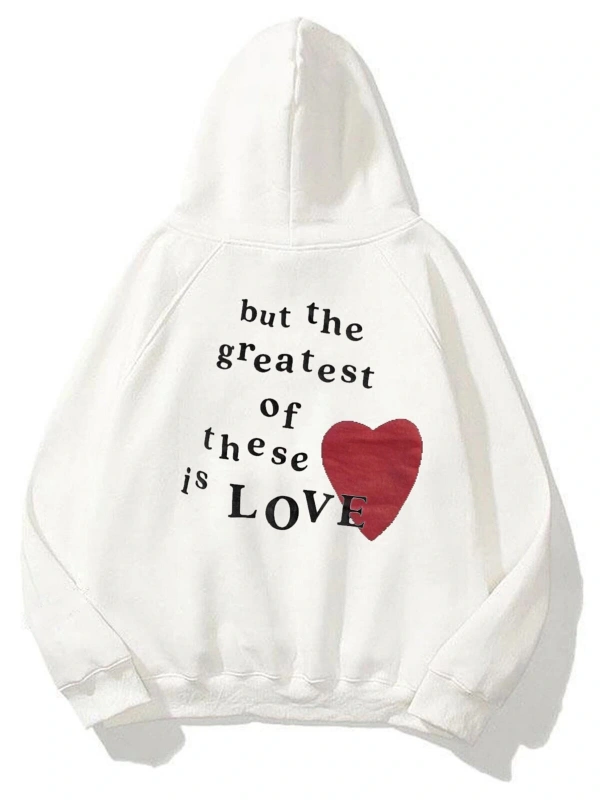 Unisex Hope Love Beyaz Sweatshirt