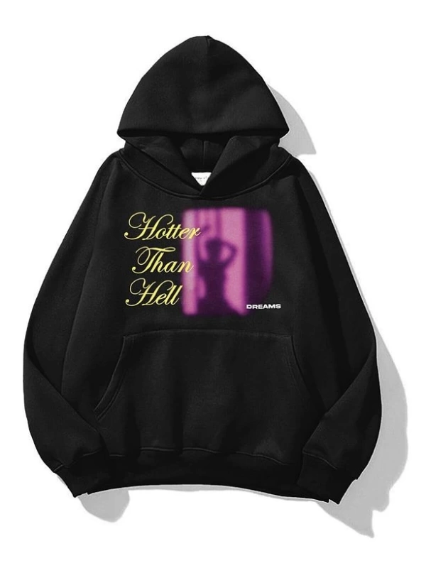 Unisex Hotter Than Hell Sweatshirt Siyah