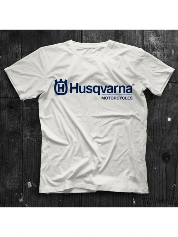 Unisex Husqvarna Beyaz Tişört T-shirt