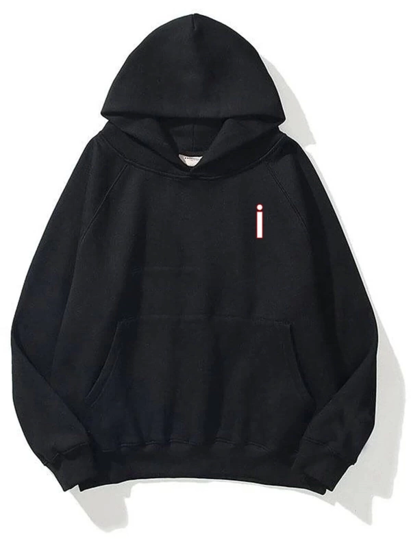 Unisex I Harfli Siyah Sweatshirt