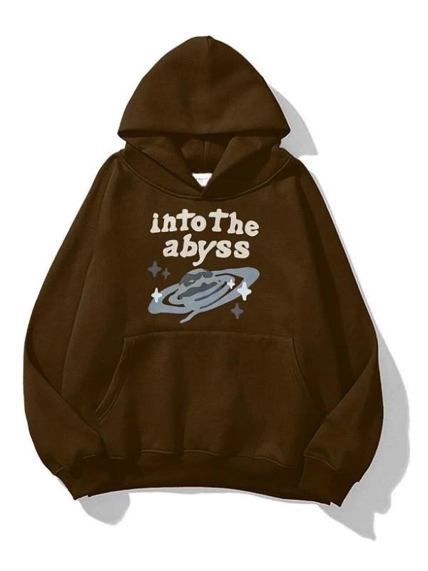 Unisex İnto the Abyss Sweatshirt Kahverengi