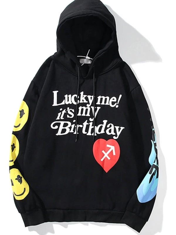 Unisex Its My Birthday Siyah Sweatshirt