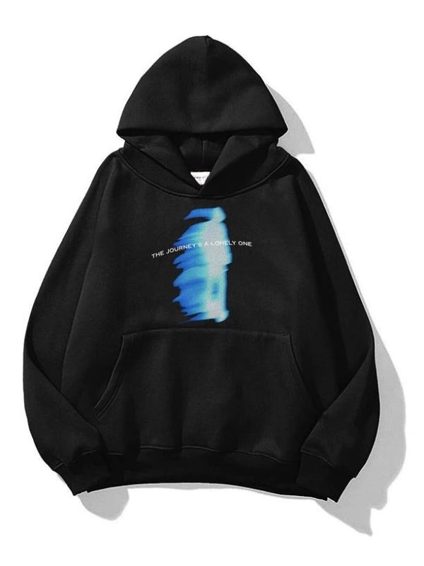 Unisex Journey Sweatshirt Hoodie Siyah