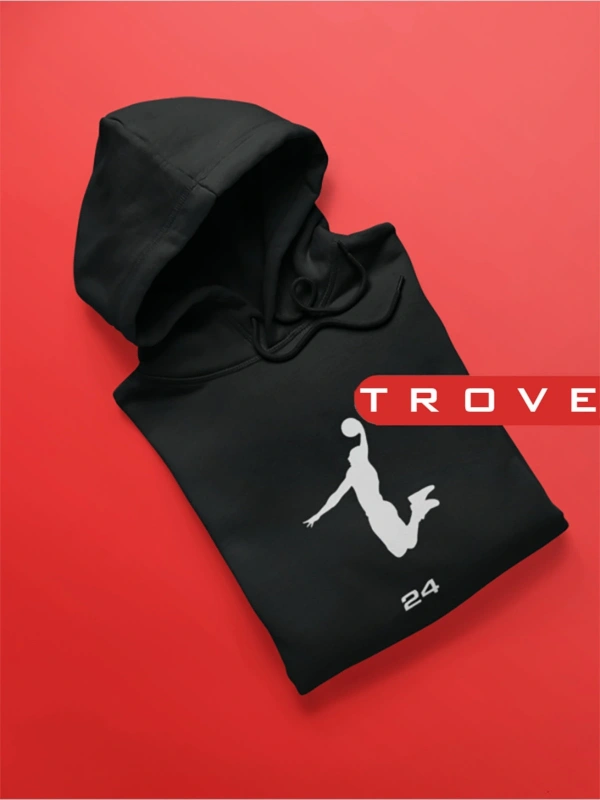 Unısex Kadın Erkek 24 Numara Basketbol Lakers Uzun Kollu Siyah Hoodie % 100 Pamuk Tasarım Sweatshirt