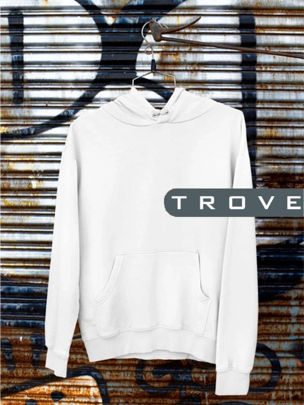 Unısex Kadın Erkek Basic Düz Kapüşonlu Hoodie Pamuk Sweatshirt Beyaz