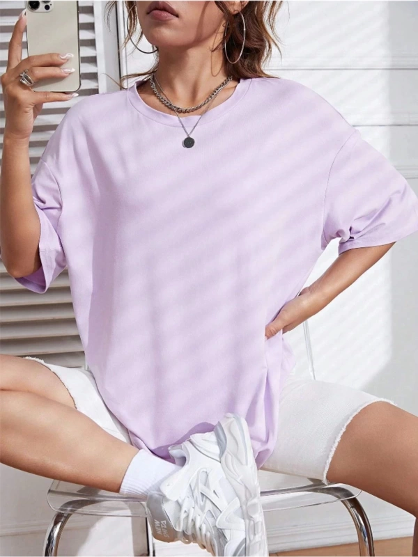 Unisex Kadın/Erkek Düz Renkli Özel Baskılı Oversize Pamuk Penye Bisiklet Yaka T-Shirt