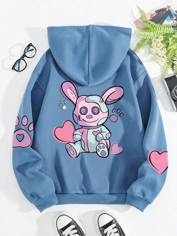 Unisex Kadın/Erkek Harajuka Sokakt Yazılı Grafik Sweat