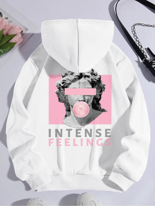 Unisex Kadın/Erkek Harajuka Sokakt Yazılı Grafik Sweat