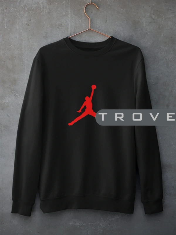 Unısex Kadın Erkek Paris Saınt Germaın Sırt Ön Arka Baskılı Uzun Kollu %100 Pamuk Sweatshirt Siyah