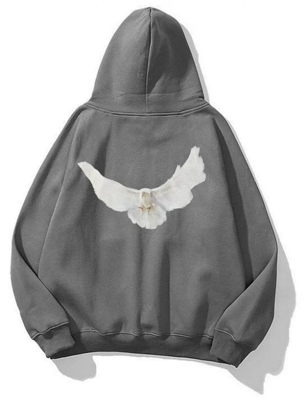 Unisex Kanye Pigeon Sweatshirt Gri