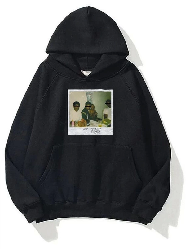 Unisex Kendrick Lamar M.a.a.d City Siyah Sweatshirt Siyah
