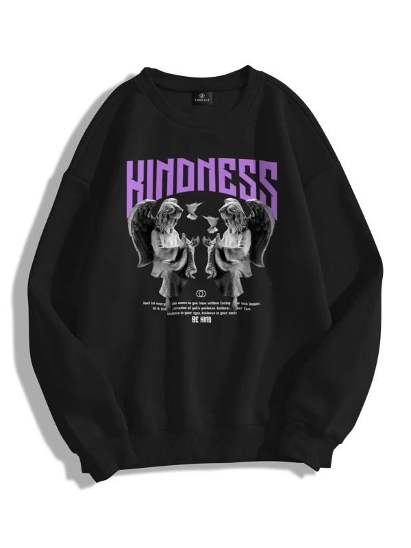 Unisex Kindness Bisiklet Yaka Sweatshirt