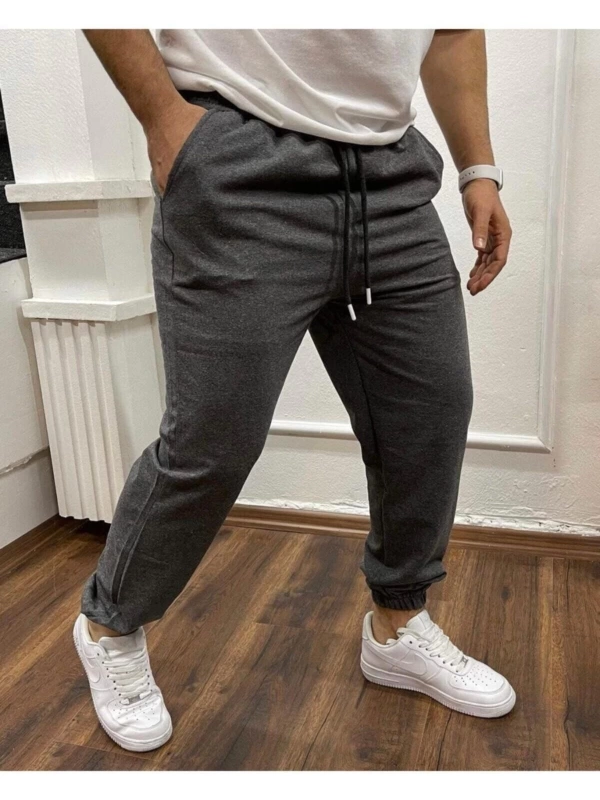 Unisex Koyu Gri Kelepçe Paça Koyu Gri