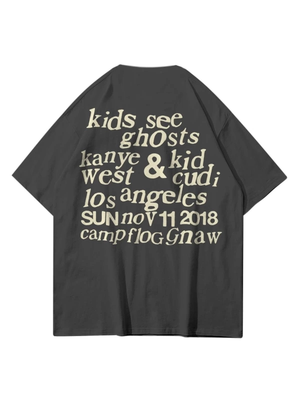 Unisex Ksg Kids See Ghosts Antrasit Tshirt