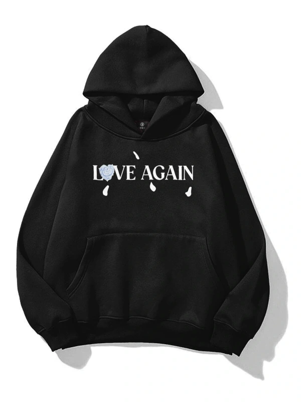 Unisex Love Again Sweatshirt Siyah