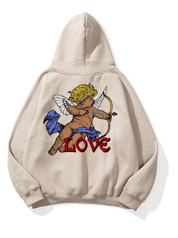 Unisex Love Eros Sweatshirt Hoodie Gri