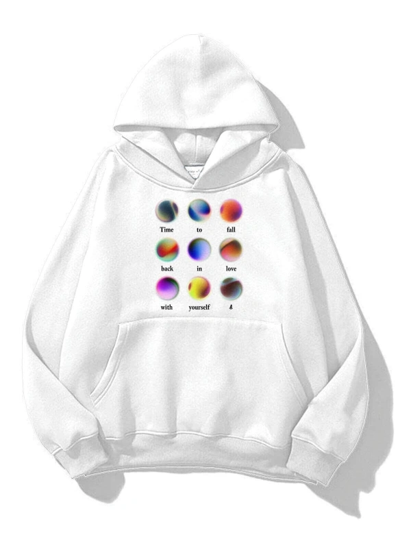 Unisex Love Yourself Sweatshirt Beyaz