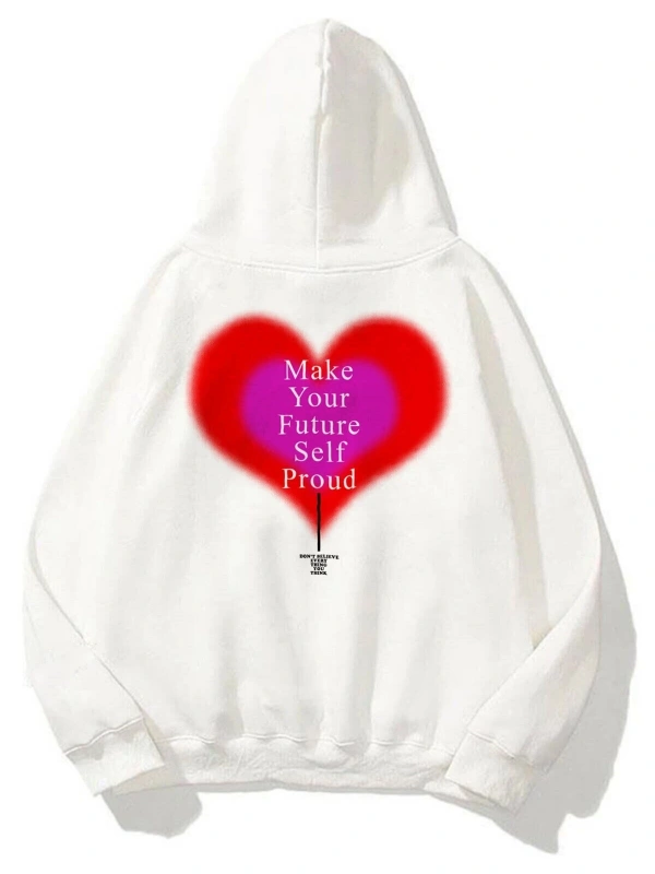 Unisex Make Your Future Sweatshirt Hoodie Beyaz