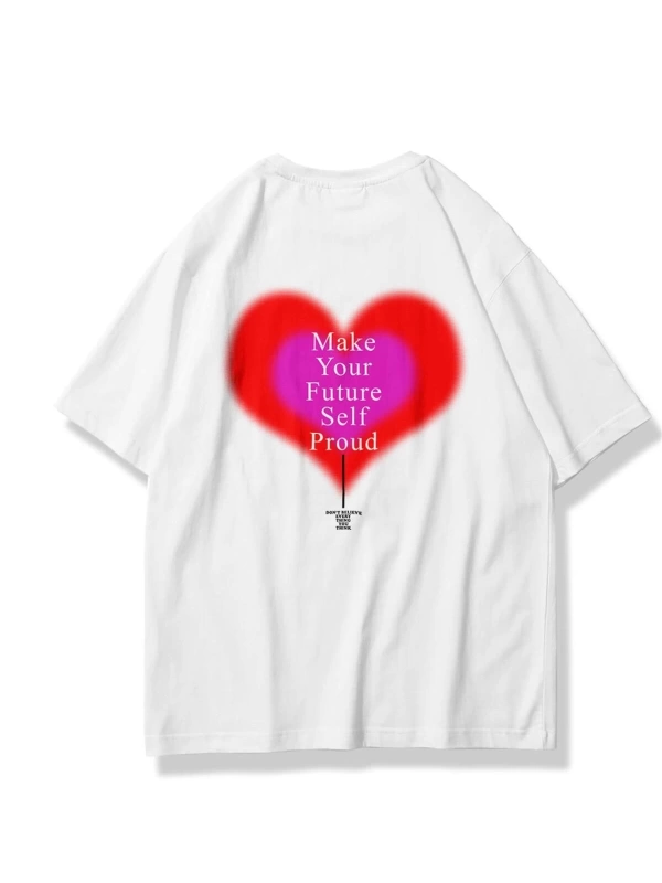 Unisex Make Your Future Tshirt Beyaz