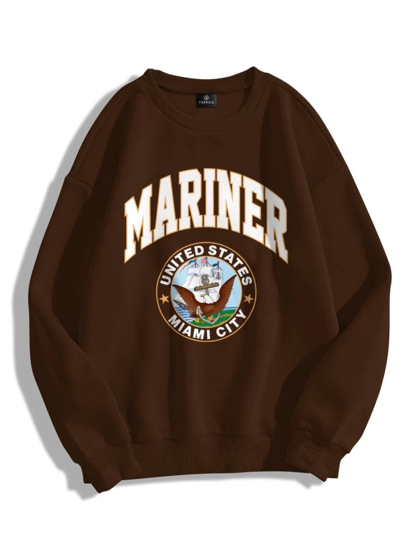 Unisex Mariner Bisiklet Yaka Sweatshirt