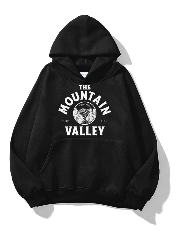 Unisex Mountain Valley Sweatshirt Siyah