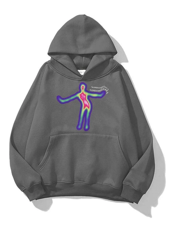Unisex Name Funny Sweatshirt Hoodie Gri