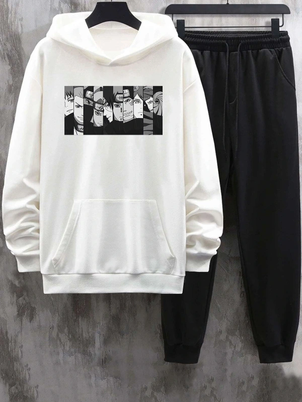 Unisex Naruto Baskılı Eşofman Takımı KP-SİYAH-ANIME-ESH-SİYAH