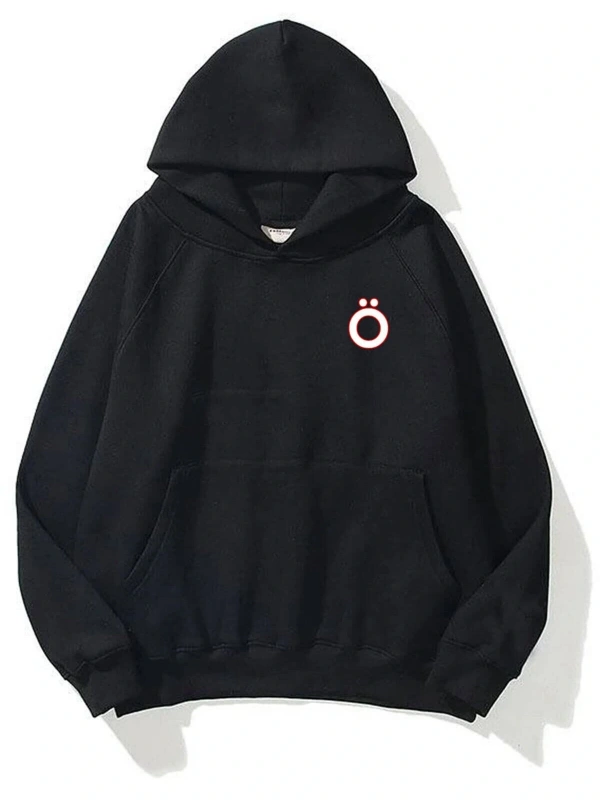 Unisex Ö Harfli Siyah Sweatshirt