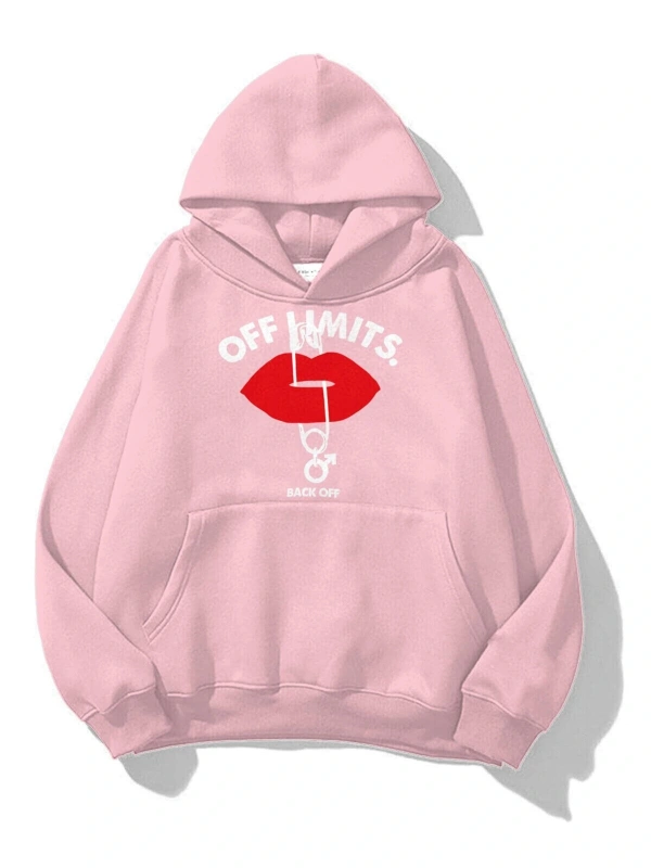Unisex Off Limits Sweatshirt Hoodie Pembe