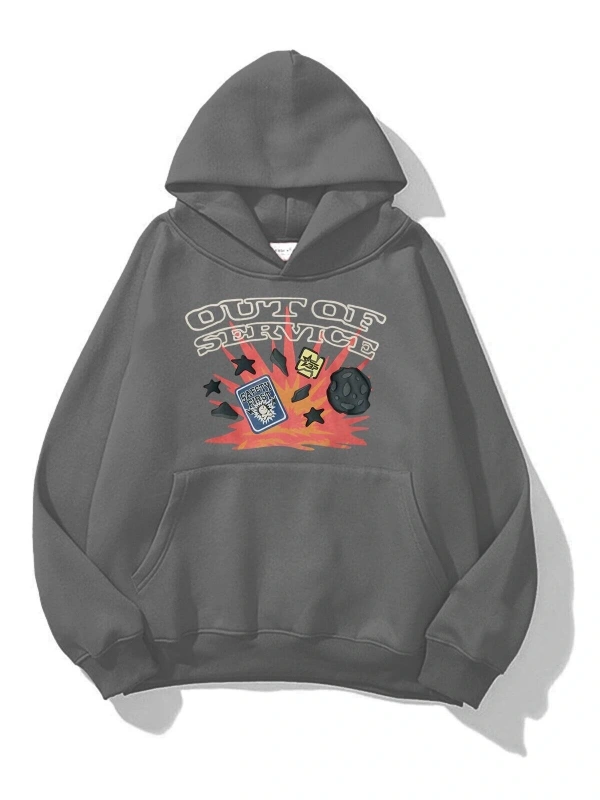 Unisex Out of Service Sweatshirt Gri