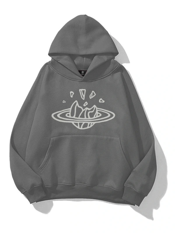 Unisex Outer Space Sweatshirt Gri