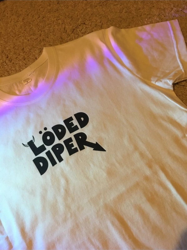 Unisex Oversize Löded Diper Tshirt