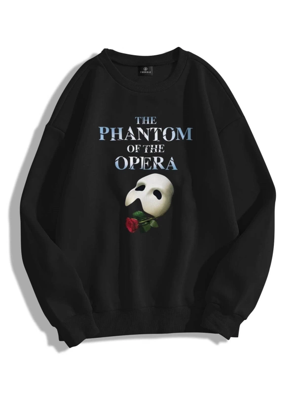 Unisex Phantom Of The Opera Bisiklet Yaka Sweatshirt