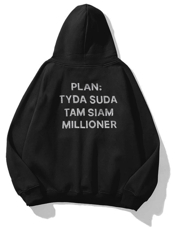 Unisex Plan Taş Baskılı Sweatshirt