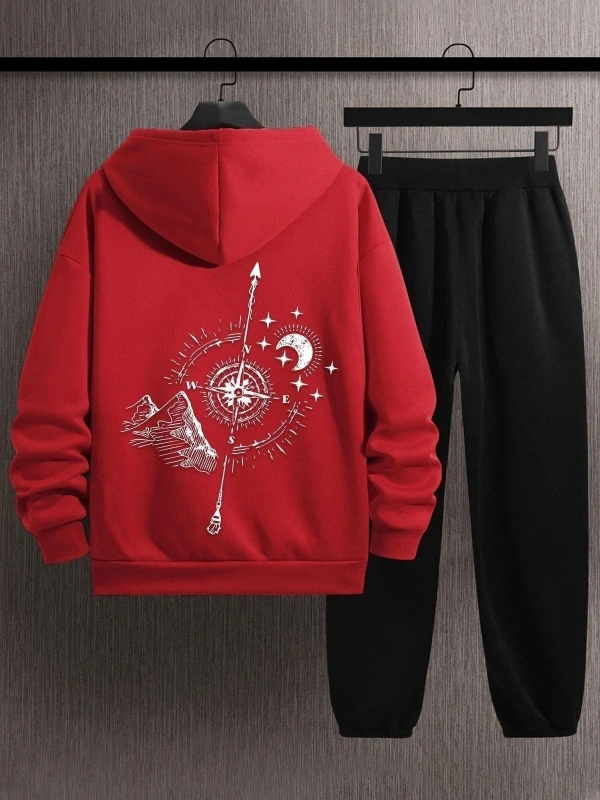 Unisex Pusula Sırt Baskılı Eşofman Takımı Kp-siyah-pusula-esh-siyah