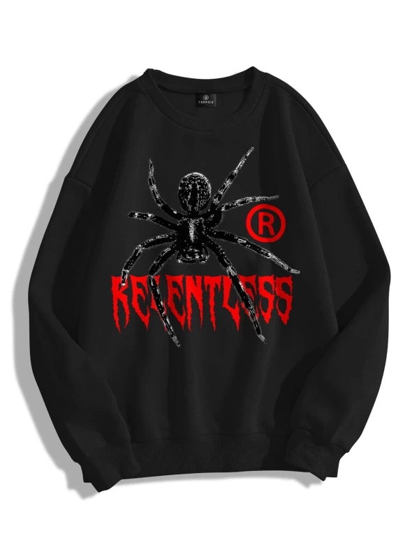 Unisex Relentless Bisiklet Yaka Sweatshirt Hoodie