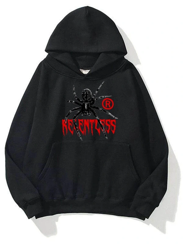 Unisex Relentless Sweatshirt Hoodie Siyah