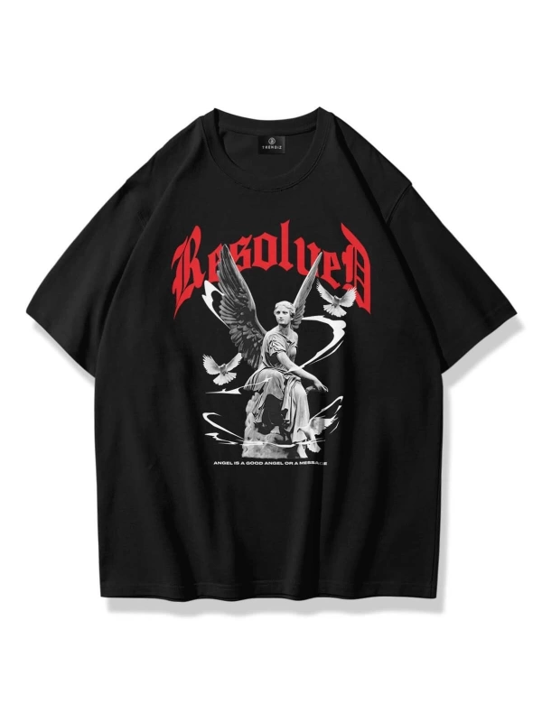 Unisex Resolved Tshirt Siyah