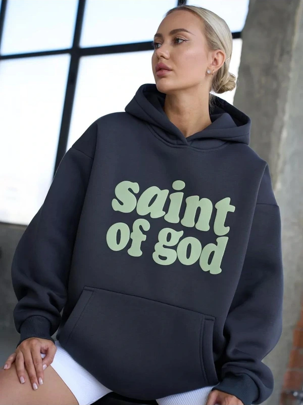 Unisex Saint of God Sweatshirt Gri