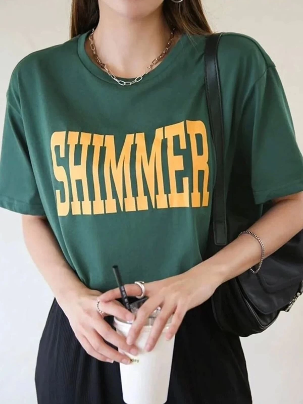 Unisex Shimmer Baskılı T-shirt