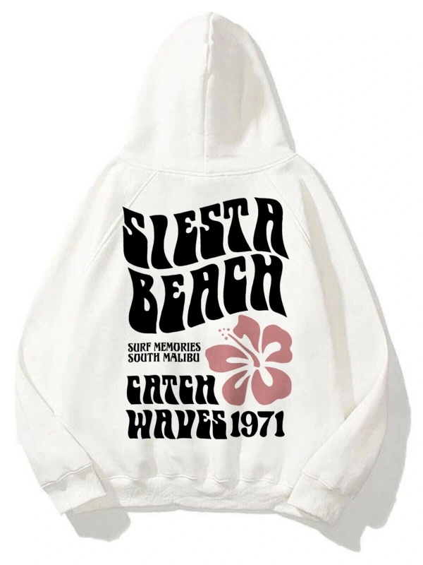 Unisex Siesta Beach Beyaz Sweatshirt