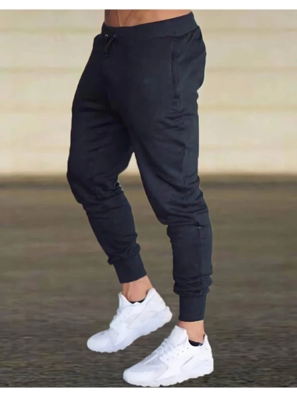 Unisex Siyah 2 Iplik Ribanlı Eşofman