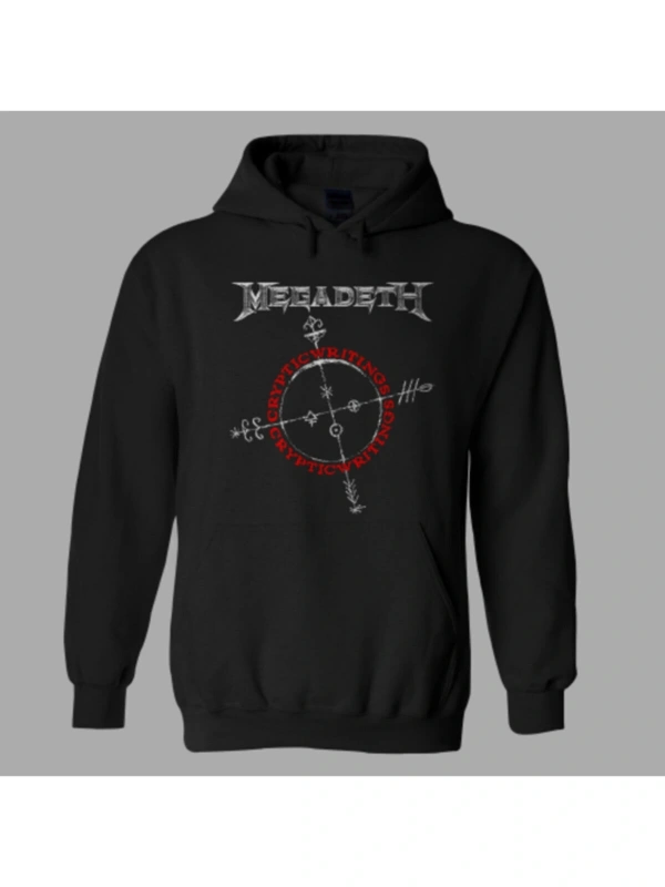 Unisex Siyah Megadeth Cryptical Writings  Hoodie