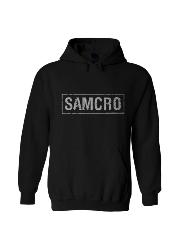 Unisex Siyah Samcro Sons Of Anarchy Sırt Baskılı Sweatshirt