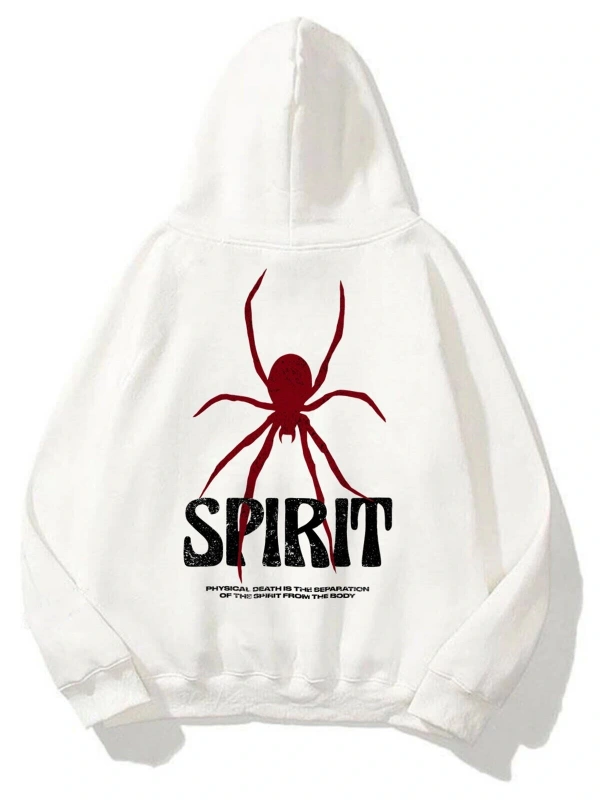 Unisex Spirit Sweatshirt Hoodie Beyaz