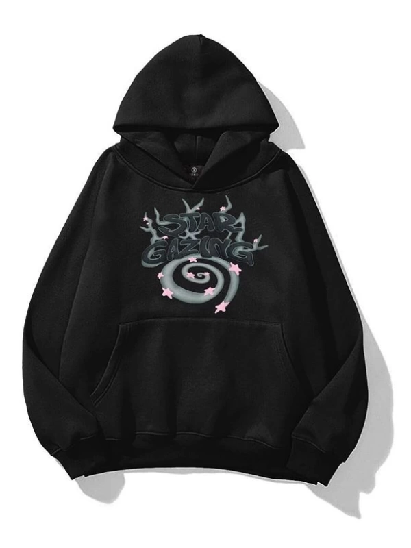 Unisex Star Gazing Sweatshirt Siyah