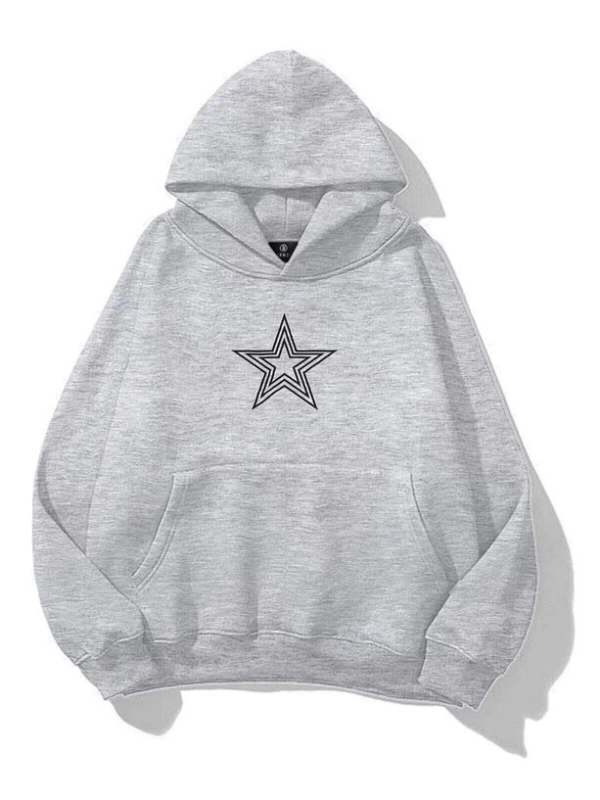 Unisex Star Stroke Sweatshirt  Gri