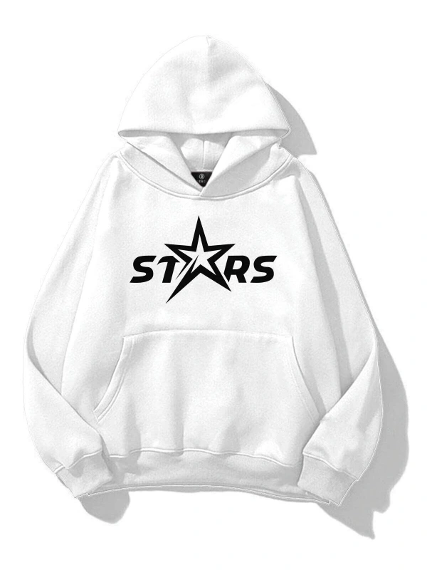 Unisex Stars Sweatshirt Beyaz