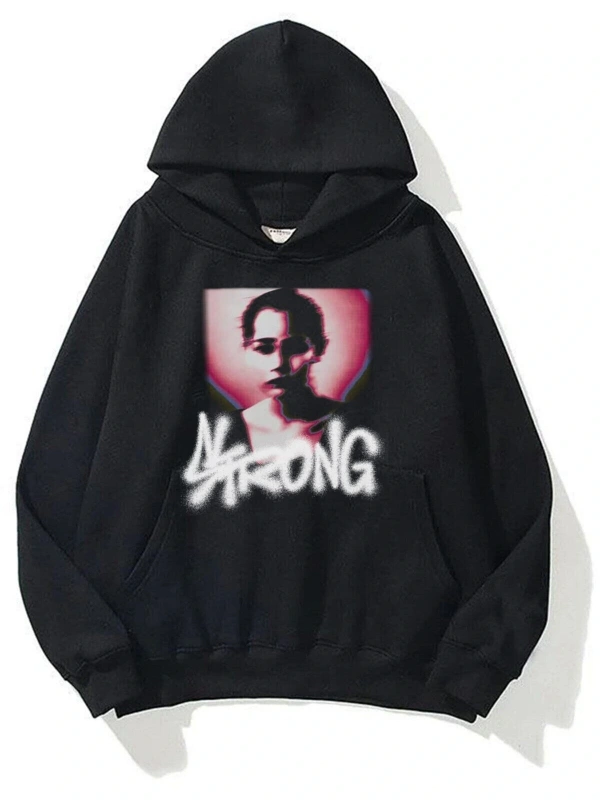 Unisex Strong Sweatshirt Hoodie Siyah